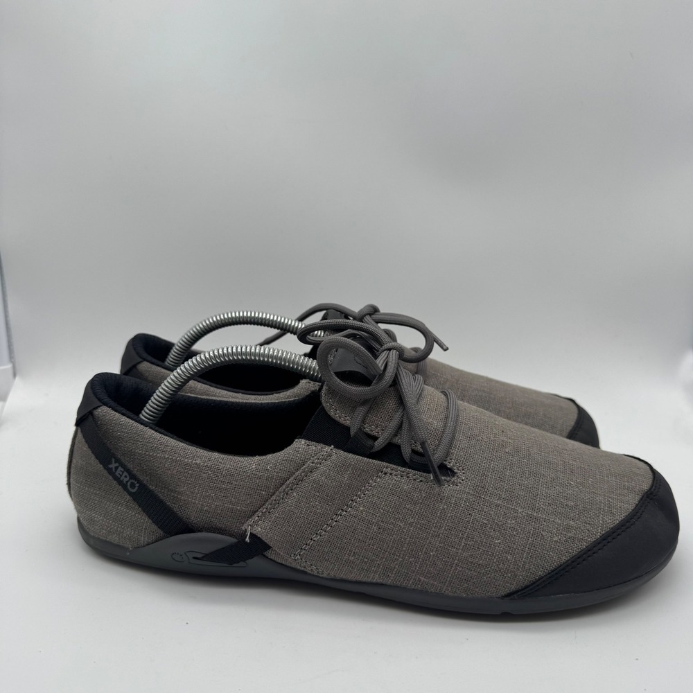 Xero Shoes Hana Hemp Mens 10.5 Minimalist Barefoot Casual Sneakers Brown Grey